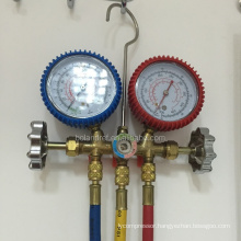 China Made High quality Air conditioning and Refrigerant Pressure Manifold Guage With Sight Glass